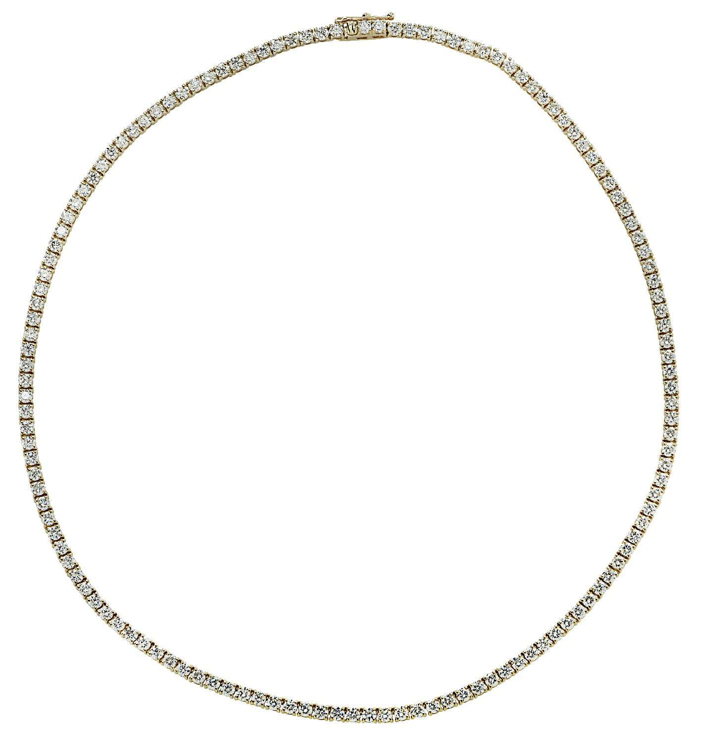 Vivid Diamonds 7.10 Carat Straight Line Diamond Tennis Necklace -V38433 Vivid Diamonds