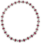 47.25 Carat Burma Ruby and White Diamond Necklace -V42520 Vivid Diamonds