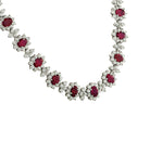 47.25 Carat Burma Ruby and White Diamond Necklace -V42520 Vivid Diamonds
