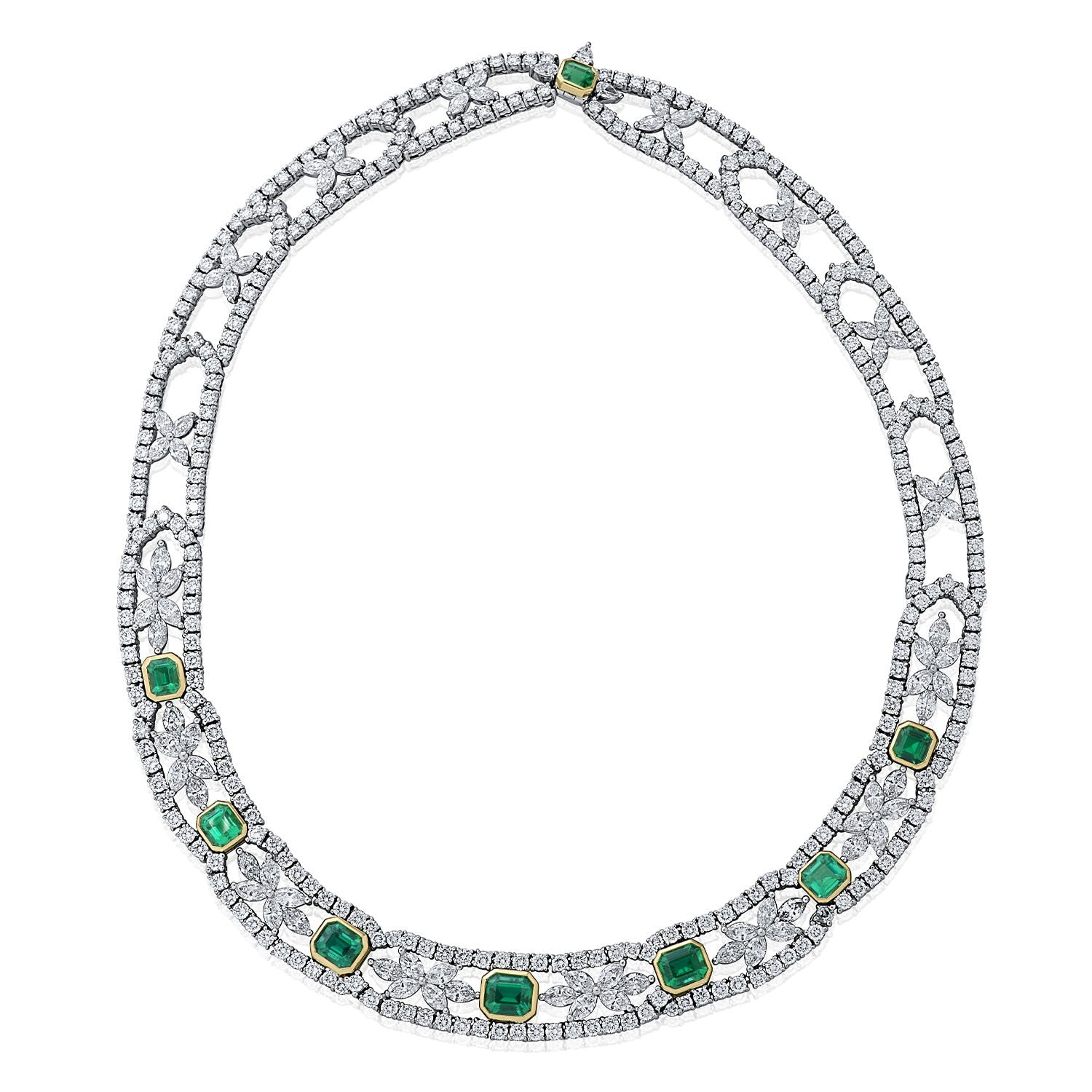 Tiffany & Co. Diamond and Emerald Necklace -V43663 - vividdiamonds