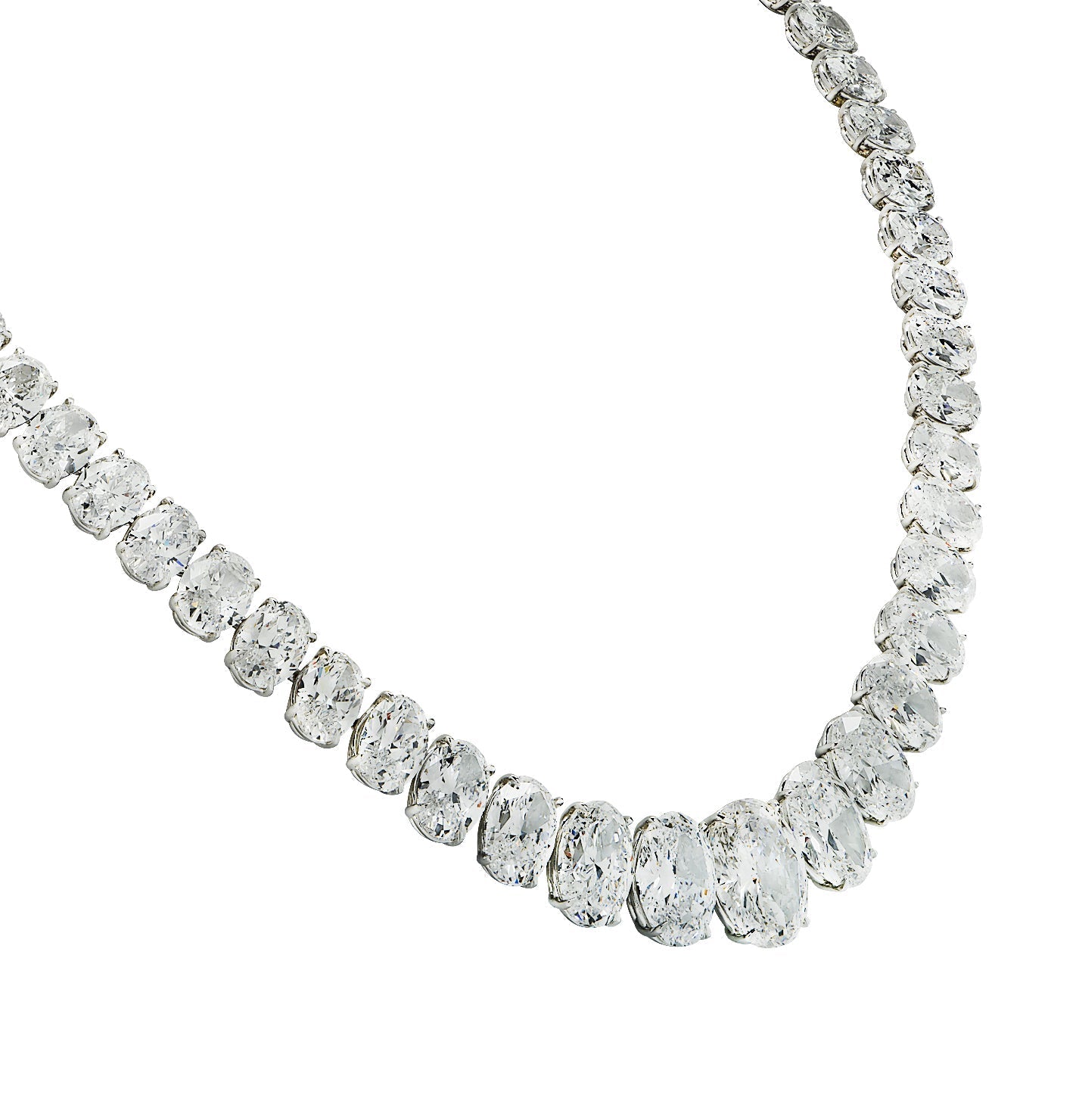 85ct Oval Diamond Riviera Necklace in Platinum by VIVID – V44664 Vivid Diamonds