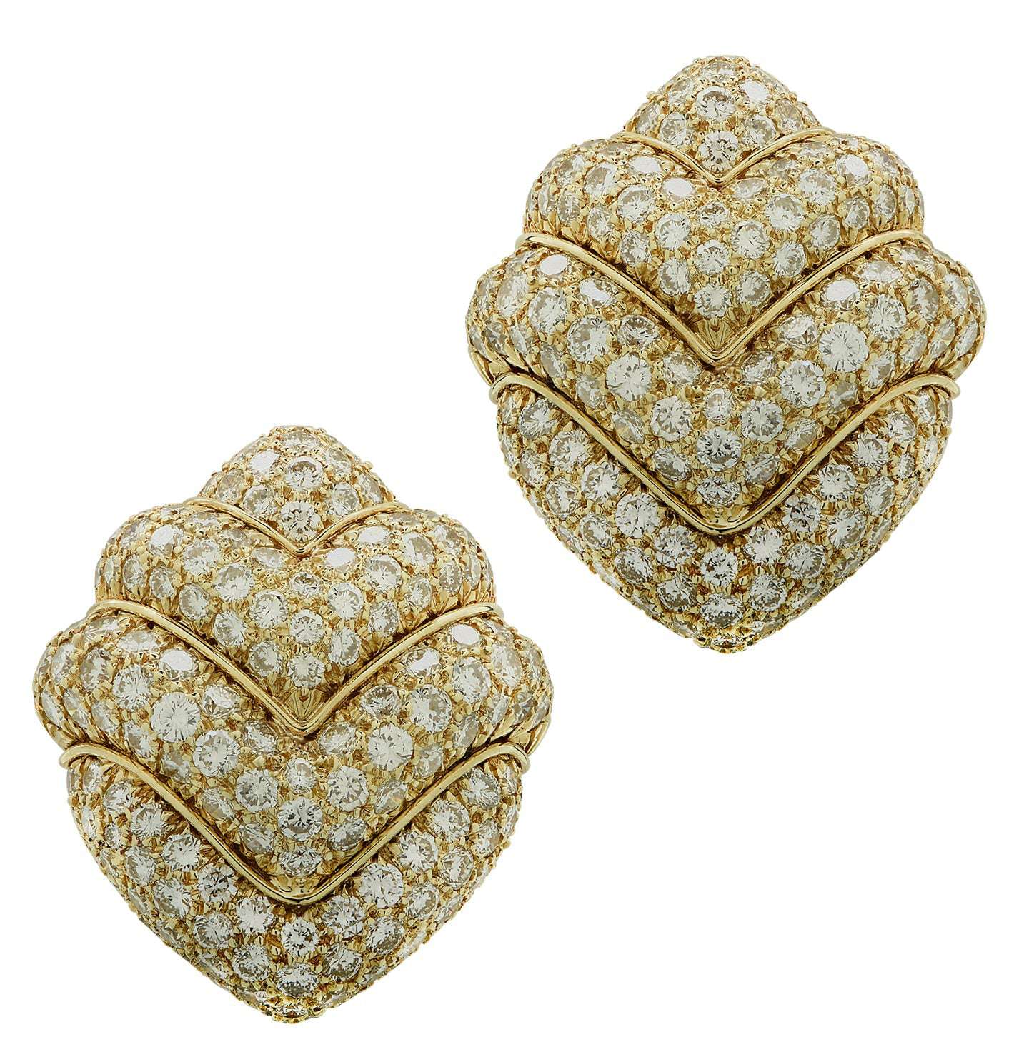 Bvlgari Doppio 8 Carat Diamond Clip On Earrings -V44711 Vivid Diamonds