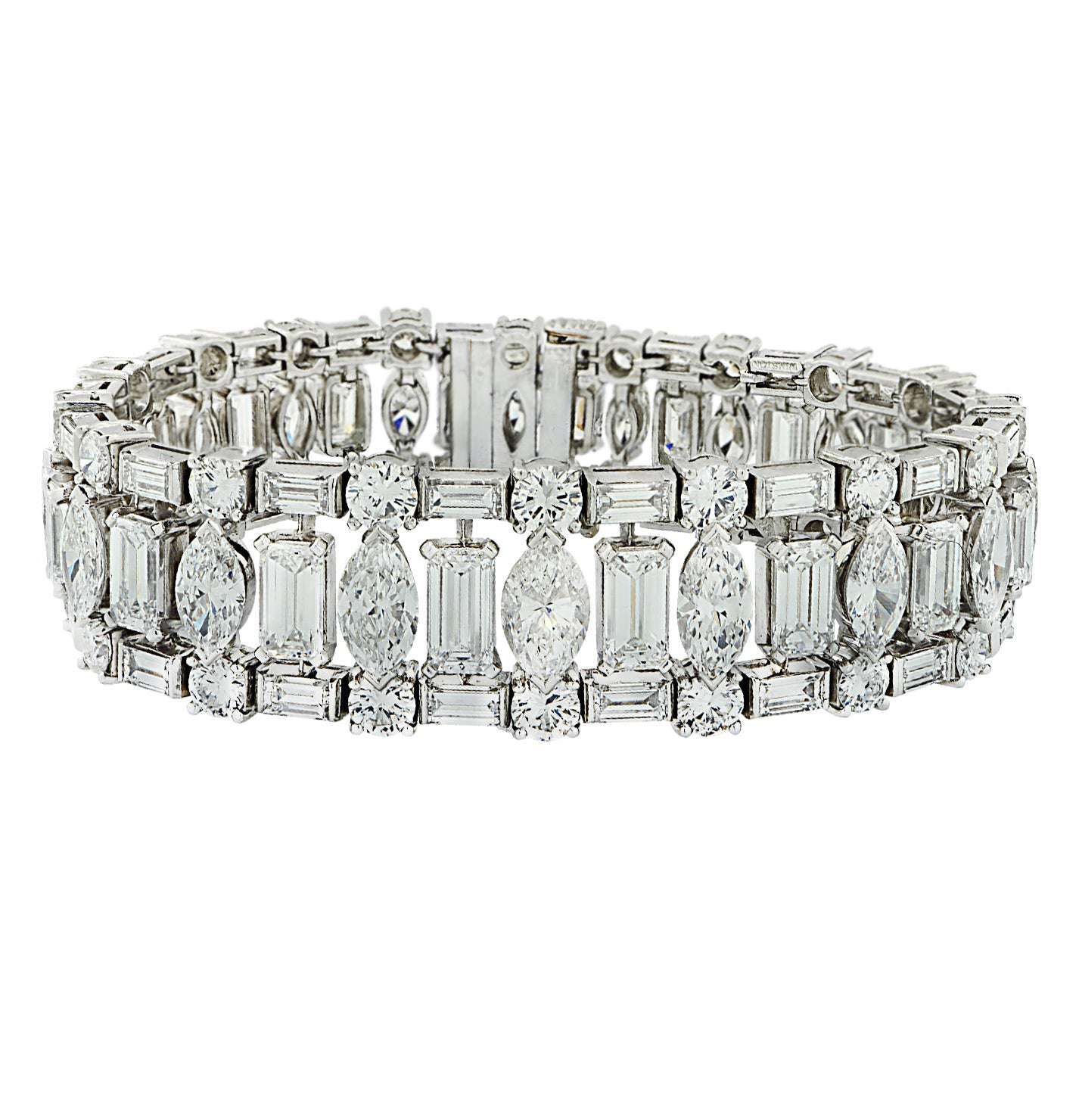 Harry Winston 48ct Diamond Bracelet in Platinum – V44713 Vivid Diamonds