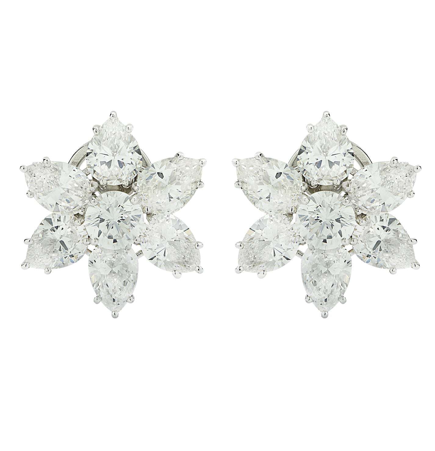 Vivid Diamond GIA Certified 12 Carat Diamond Cluster Earrings -V44714 Vivid Diamonds