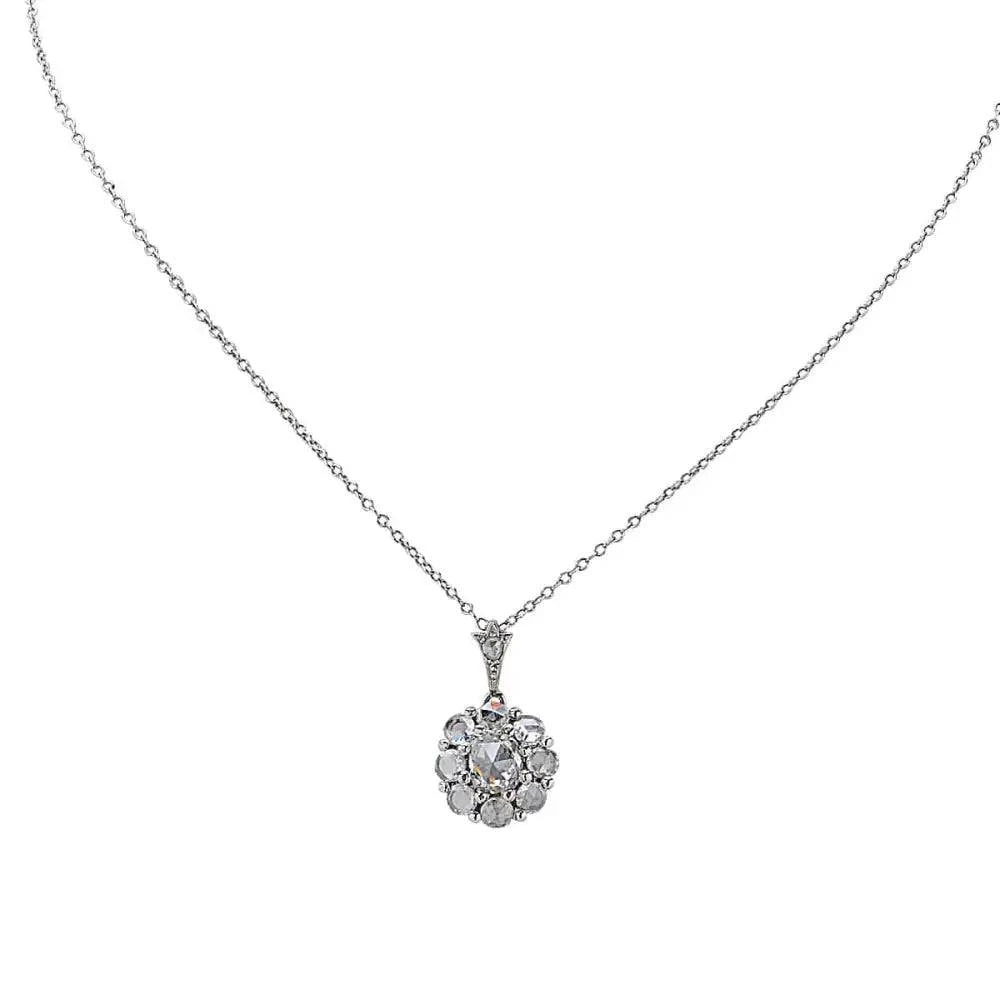 2.25CT ROSE CUT DIAMOND PENDANT- V006004 - Vivid Diamonds