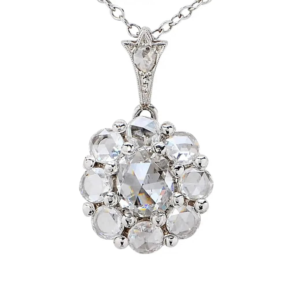 2.25CT ROSE CUT DIAMOND PENDANT- V006004 - Vivid Diamonds