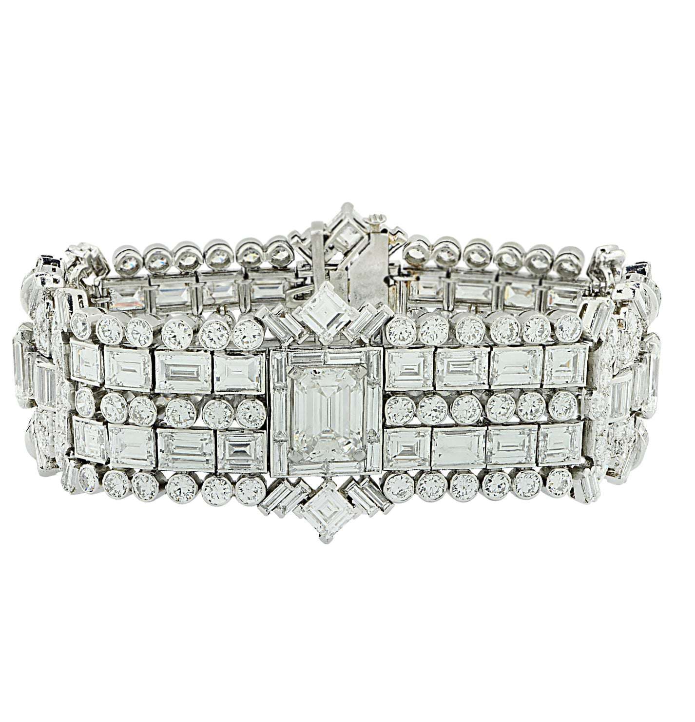 Art Deco 50ct Diamond Bracelet in Platinum – V45278 Vivid Diamonds