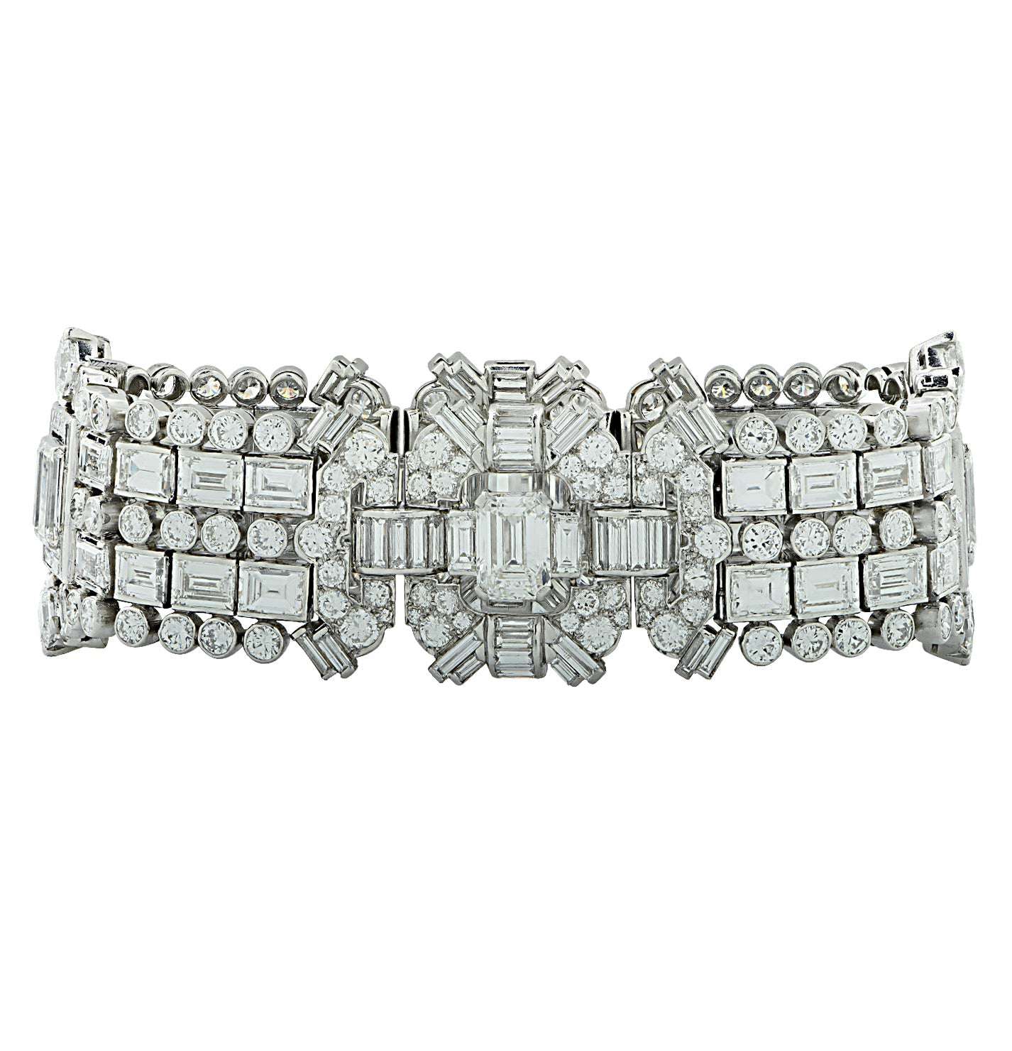 Art Deco 50ct Diamond Bracelet in Platinum – V45278 Vivid Diamonds