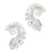 Mid-Century 4 Carat Diamond Swirl Earrings-V45285 - vividdiamonds