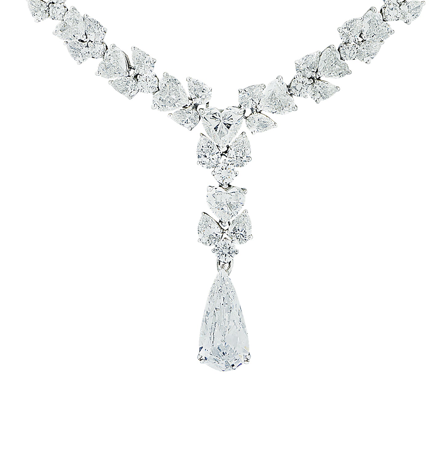 VIVID 56 Carat Diamond Drop Necklace in Platinum – V45352