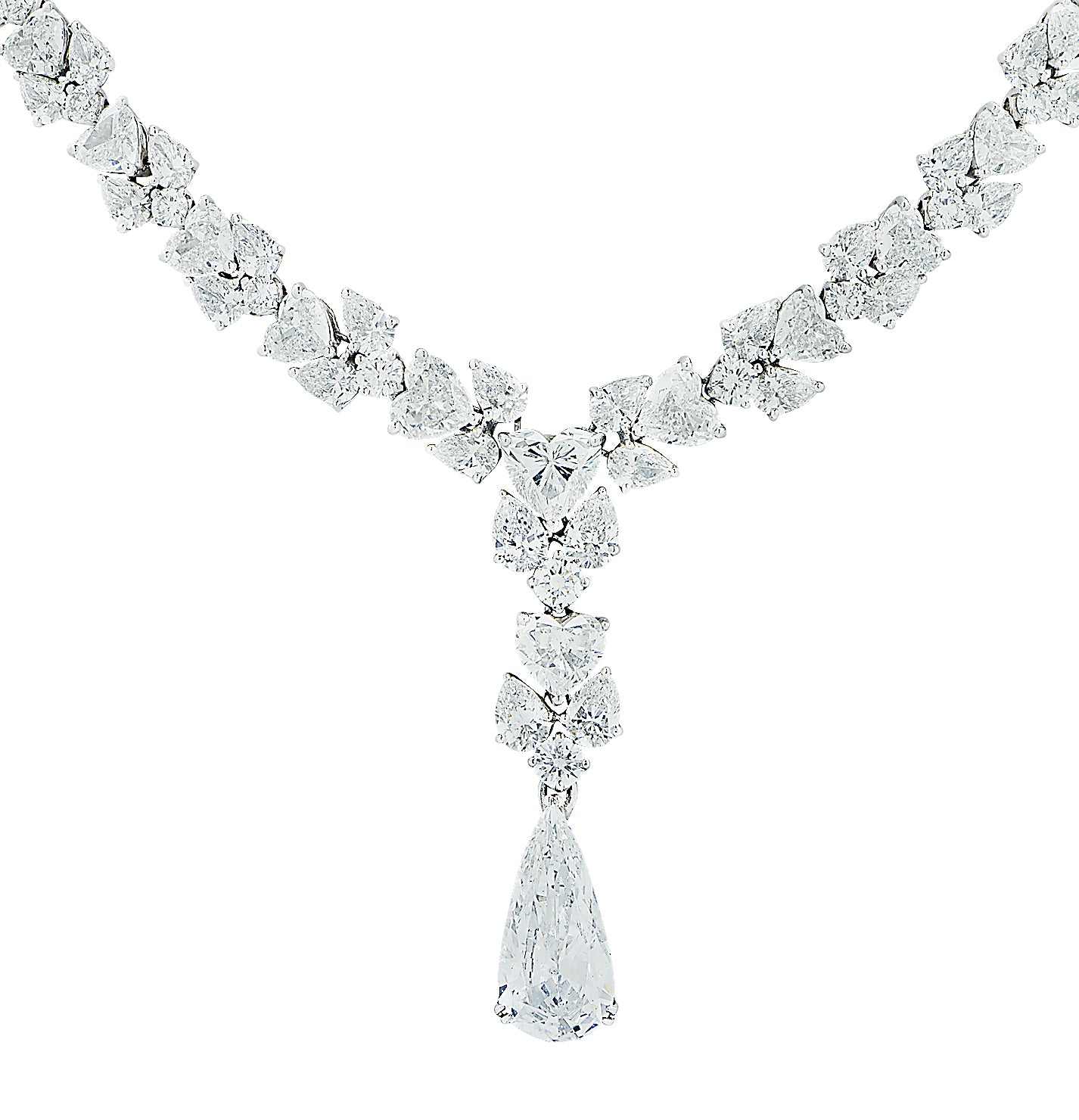 VIVID 56 Carat Diamond Drop Necklace in Platinum – V45352