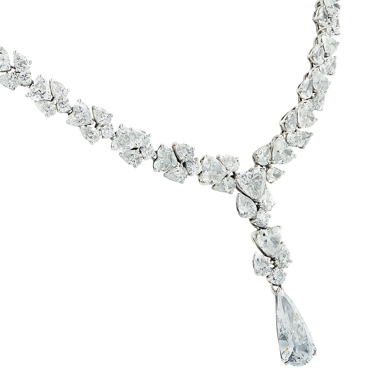 VIVID 56 Carat Diamond Drop Necklace in Platinum – V45352