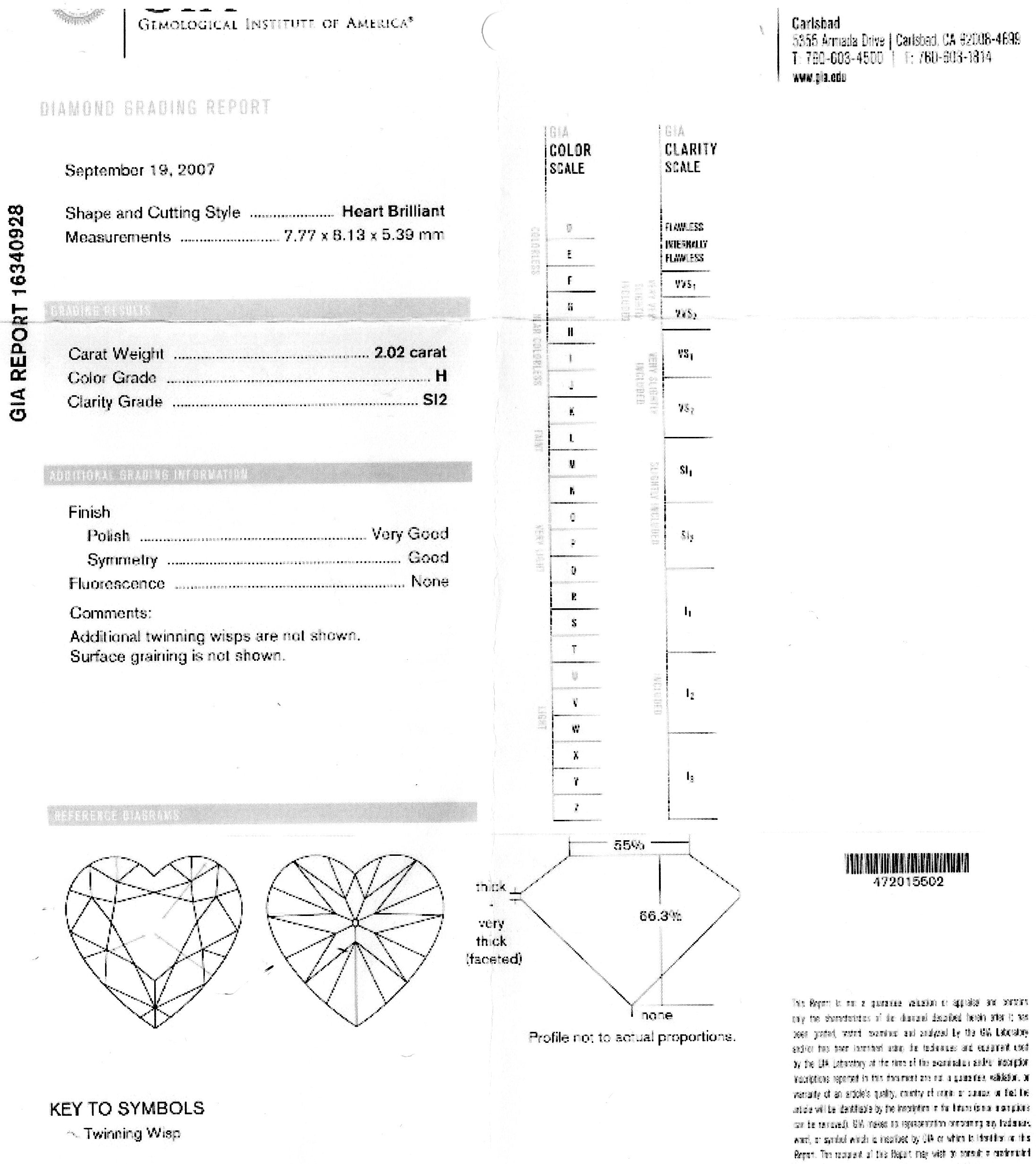 VIVID 56 Carat Diamond Drop Necklace in Platinum – V45352