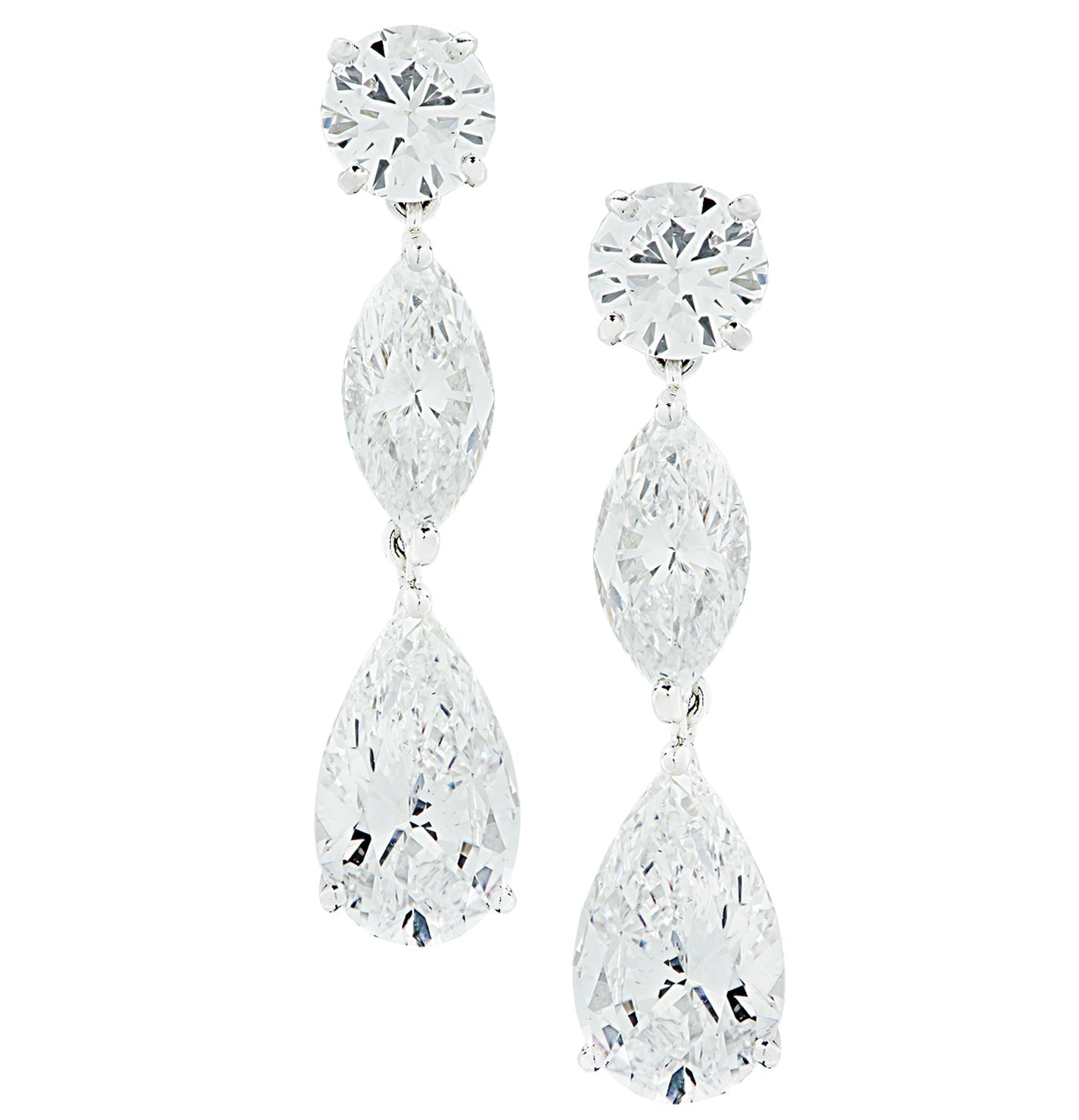 Cartier GIA Certified 5.66 Carat Diamond Dangle Earrings – V45490 Vivid Diamonds