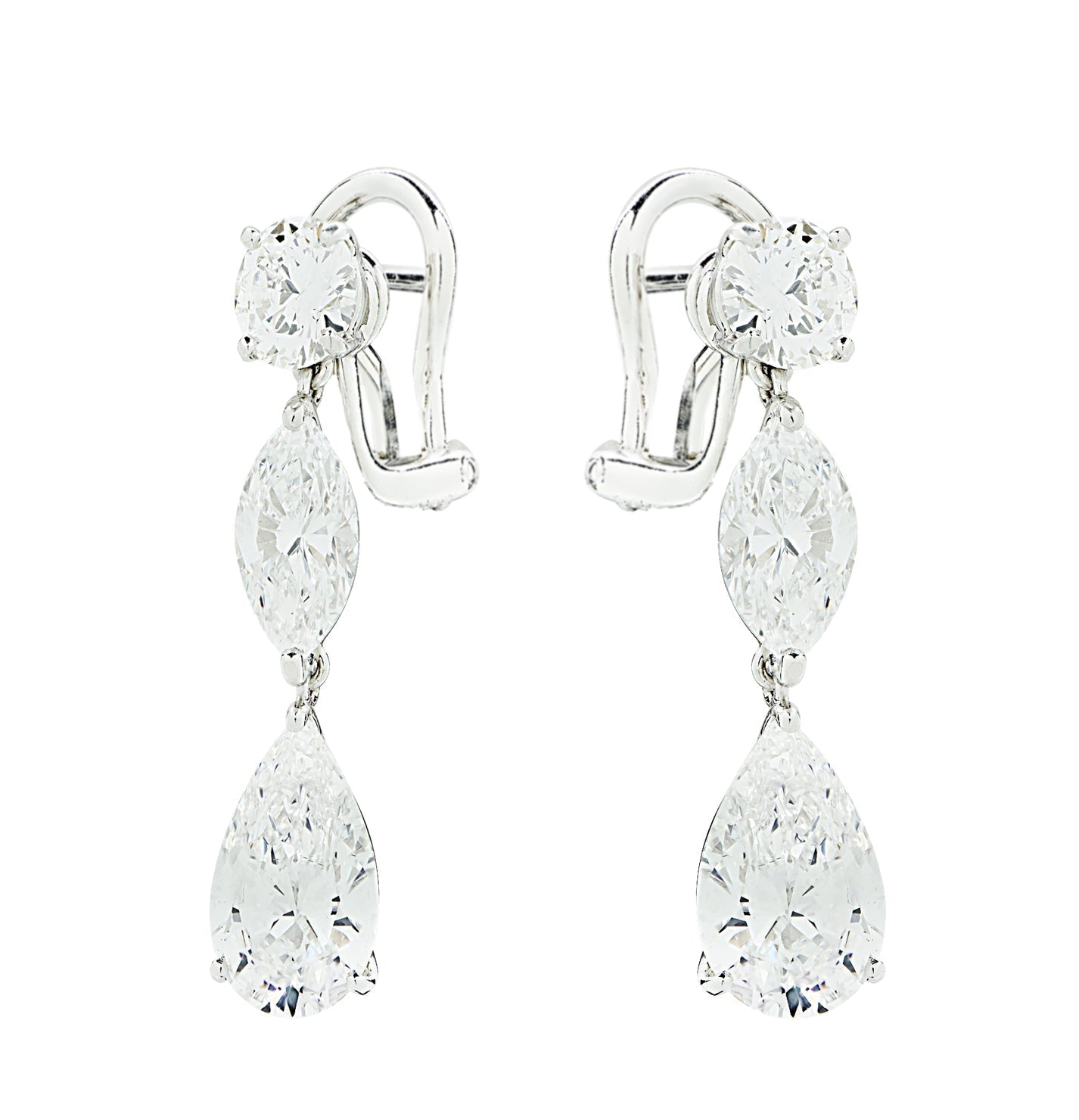 Cartier GIA Certified 5.66 Carat Diamond Dangle Earrings – V45490 Vivid Diamonds