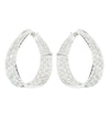 10 Carat Pave Diamond Hoop Earrings-V45595 - vividdiamonds