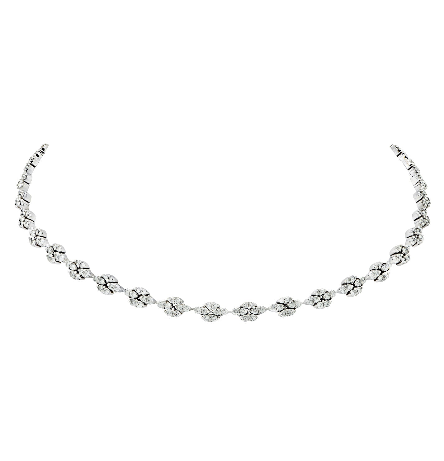 Bvlgari 7.70 Carat Diamond  Cluster Link Necklace-V45617 Vivid Diamonds