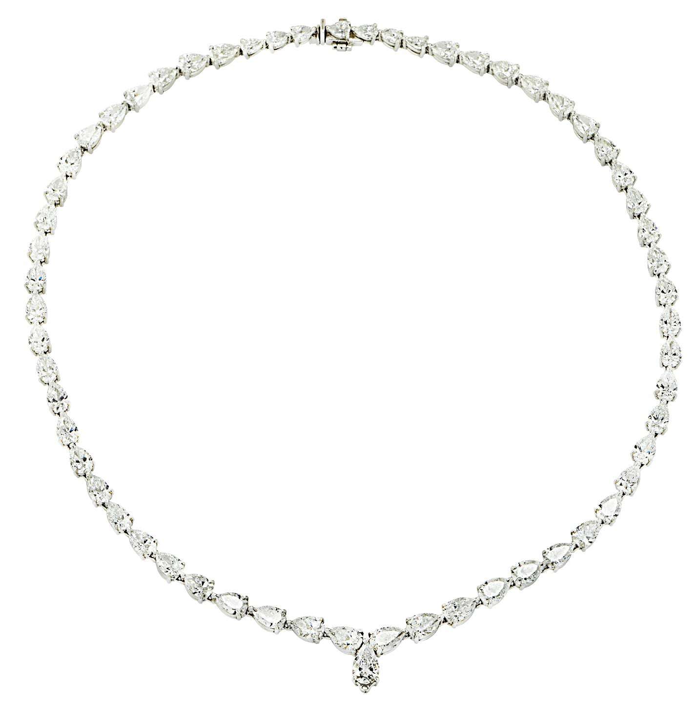 Vivid Diamonds 30.58 Carat Diamond Graduated Pear Shape Necklace-V45661 Vivid Diamonds
