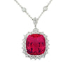Tiffany &amp; Co. 18 Carat Pink Tourmaline and Diamond Necklace-V45678 - vividdiamonds