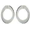 Cartier 2.25 Carat Diamond &amp; Onyx Hoop Earrings -V46189 - vividdiamonds