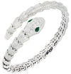 Bvlgari Serpenti Diamond &amp; Emerald Bracelet -V46327 - vividdiamonds