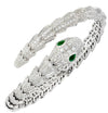 Bvlgari Serpenti Diamond &amp; Emerald Bracelet -V46327 - vividdiamonds