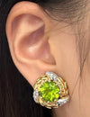 Schlumberger for Tiffany &amp; Co. Peridot and Diamond Earrings -V46383 - vividdiamonds