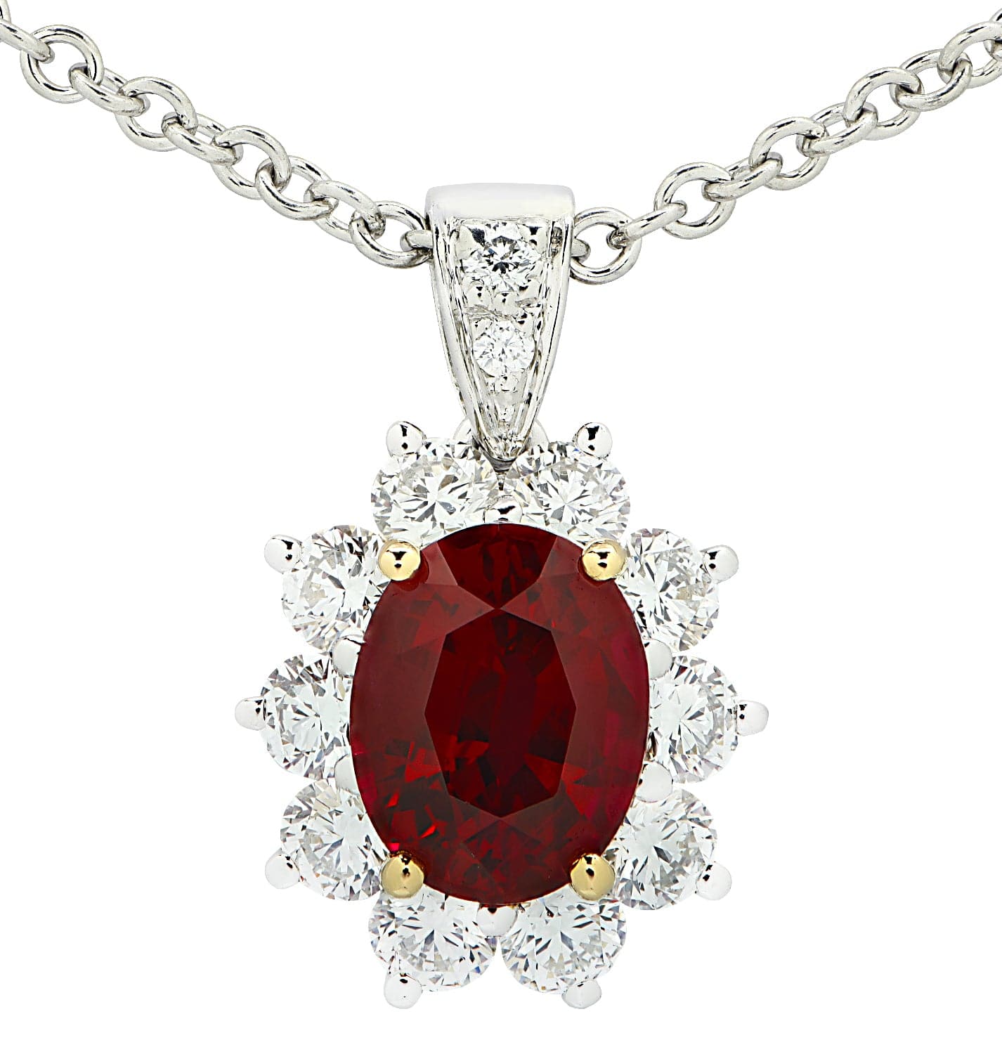 10k solid Burma Ruby/Diamonds pendent offers