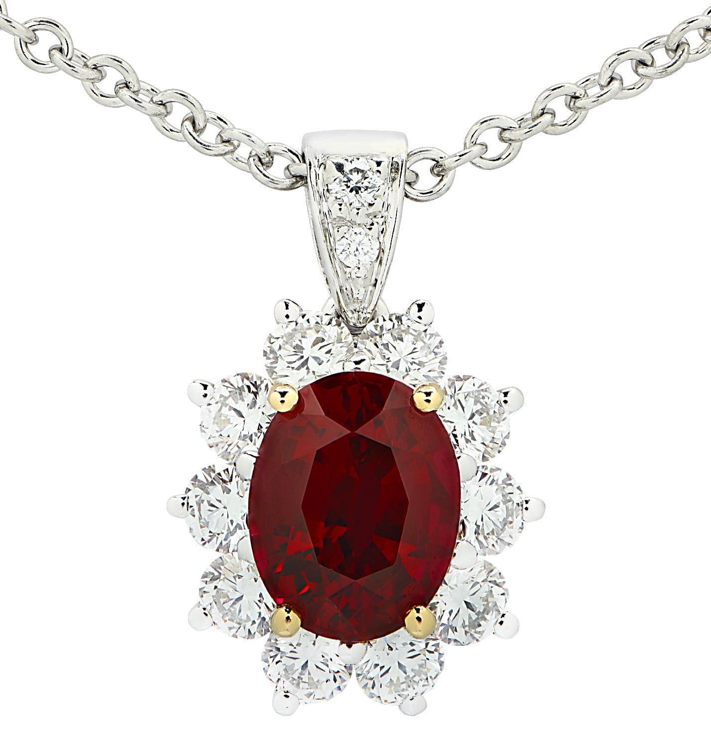 Tiffany & Co. 1.98 Carat Burma Ruby & Diamond Necklace -V46440