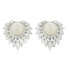 5.40 Carat Diamond and Pearl Ear Clip Earrings -V46507