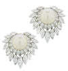 5.40 Carat Diamond and Pearl Ear Clip Earrings -V46507