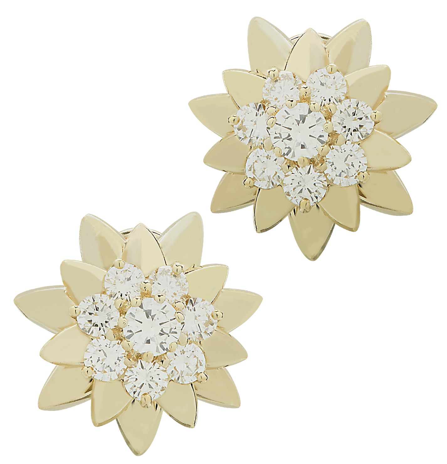 1.8 Carat Diamond Flower Earrings -V46508