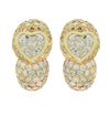 Andre Vassort 4.09 Carat Heart Shape Diamond Bombe Earrings -V46623 - vividdiamonds