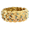 Italian Yellow Gold, Turquoise and Diamond Bracelet -V46627