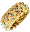 Italian Yellow Gold, Turquoise and Diamond Bracelet -V46627