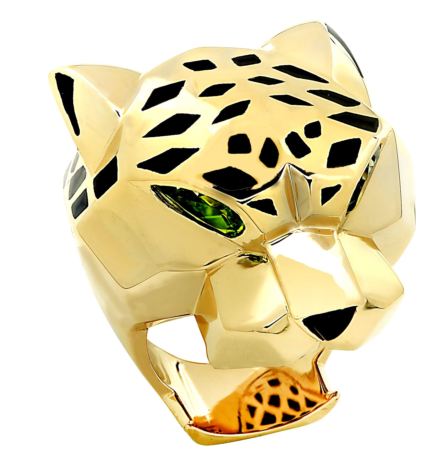 Cartier Panthere De Cartier Tsavorite & Lacquer Ring -V46652 - vividdiamonds