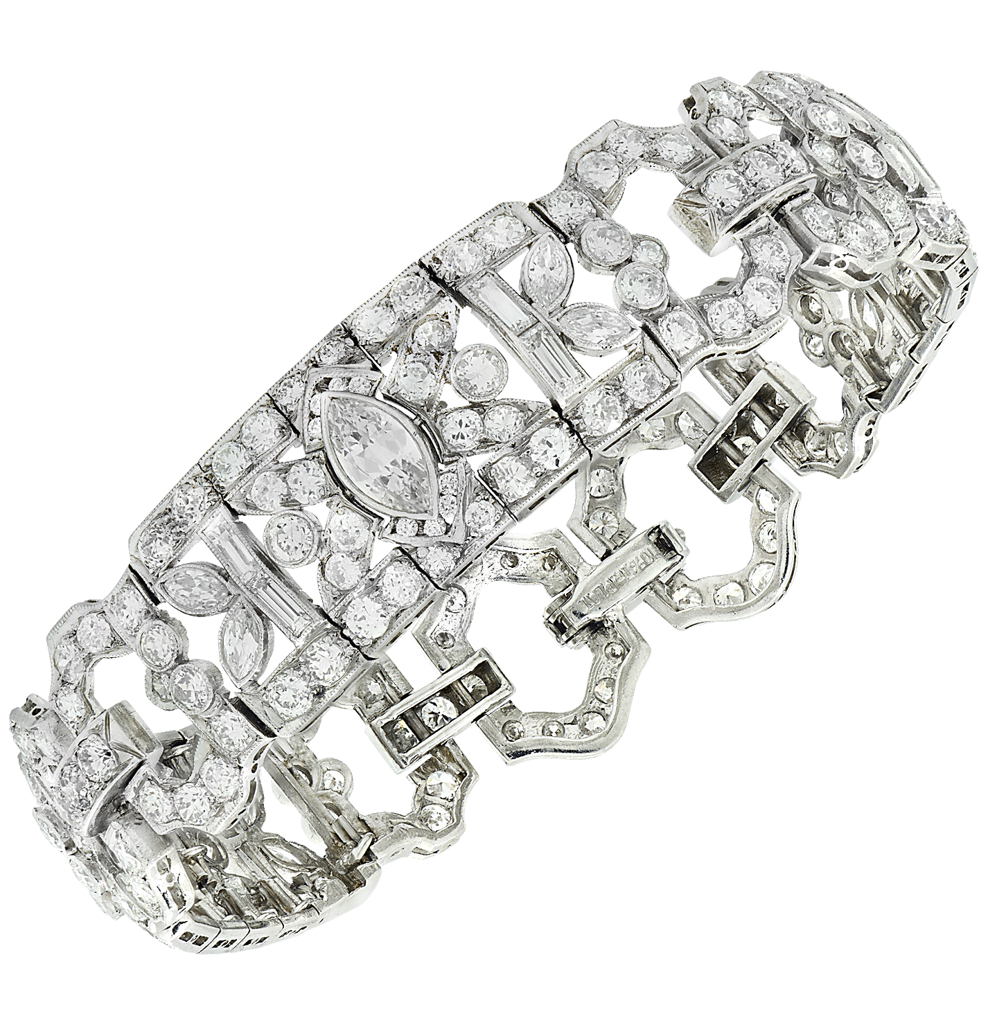 Art Deco 9.5 Carat Diamond Bracelet -V46698 Vivid Diamonds