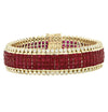 38 Carat Burma Ruby &amp; Diamond Mystery Set Bracelet -V46700 - vividdiamonds