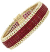 38 Carat Burma Ruby &amp; Diamond Mystery Set Bracelet -V46700 - vividdiamonds