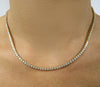 Vivid Diamonds 10.38 Carat Straight Line Diamond Tennis Necklace-V38429