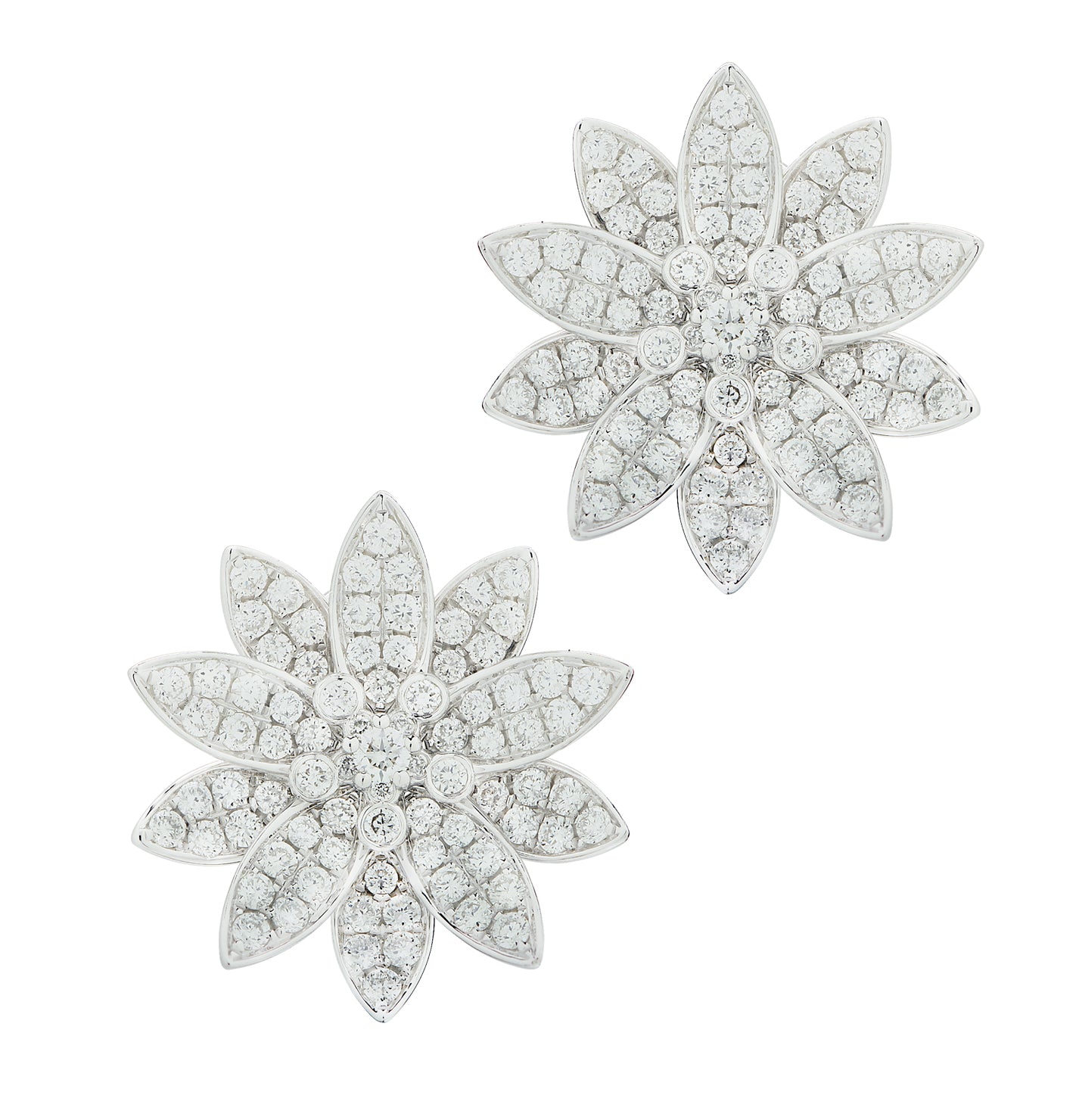 Van Cleef & Arpels Lotus Diamond Earrings -V47002