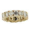 Vivid Diamonds 5.6 Carat Emerald Cut &amp; Round Brilliant Cut Diamond Eternity Band -V47076