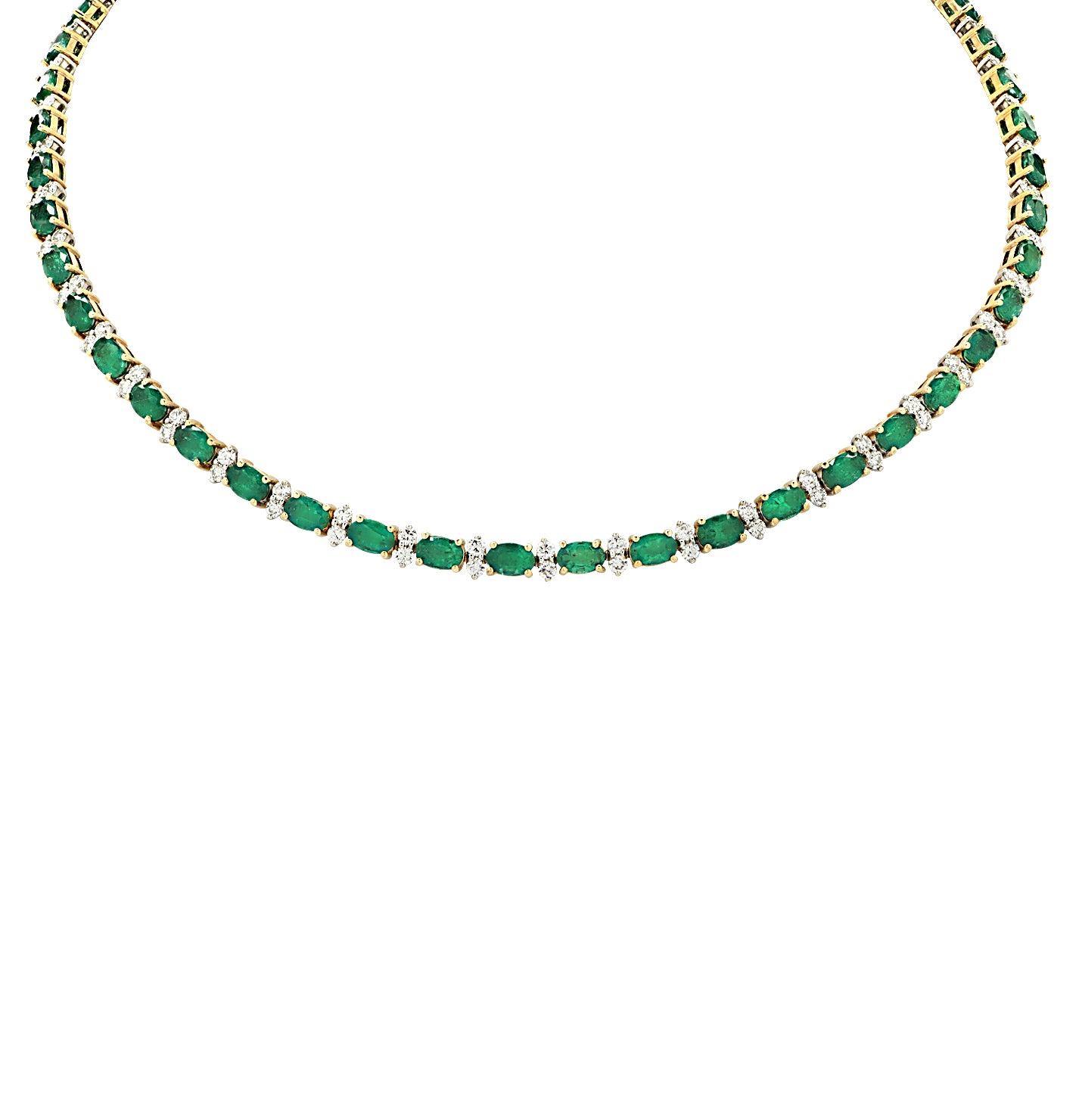 17.1 Carat Emerald & Diamond Necklace -V47085