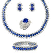 Bvlgari Burma No Heat Sapphire Necklace Earring Bracelet and Ring Suite -V47086