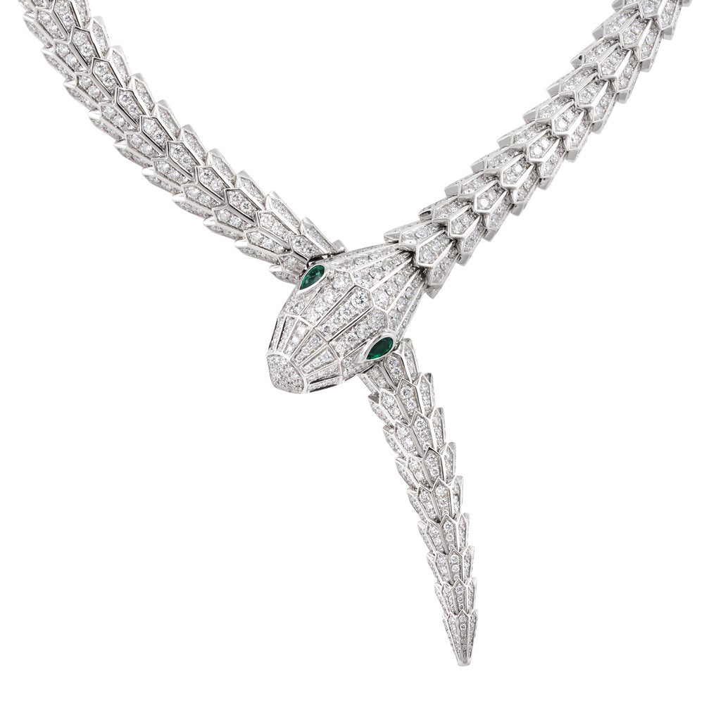 Bvlgari Serpenti Diamond & Emerald Necklace -V47087