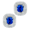 Vivid Diamonds 8.69 Carat Sapphire &amp; Diamond Halo Earrings -V47160