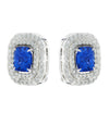 Vivid Diamonds 8.69 Carat Sapphire &amp; Diamond Halo Earrings -V47160