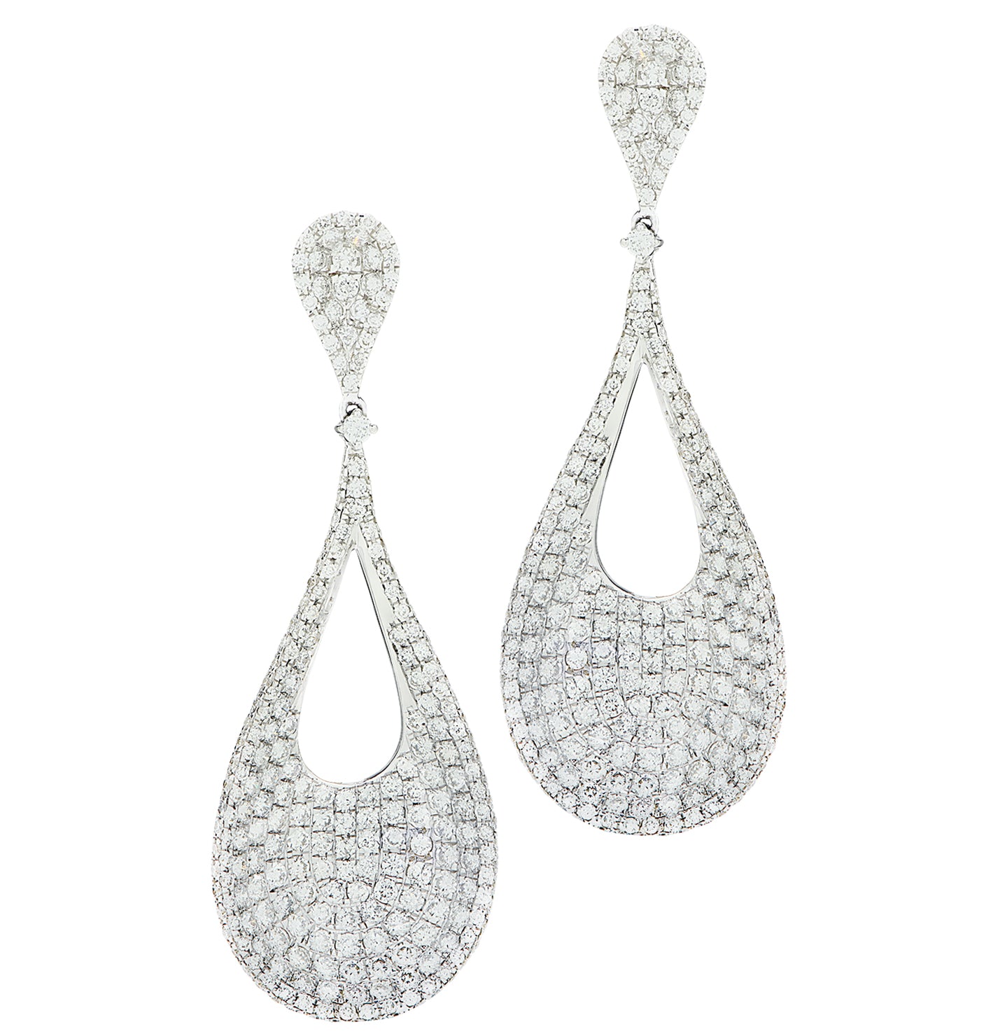 Vivid Diamonds 5 Carat Diamond Dangle Earrings-V47172