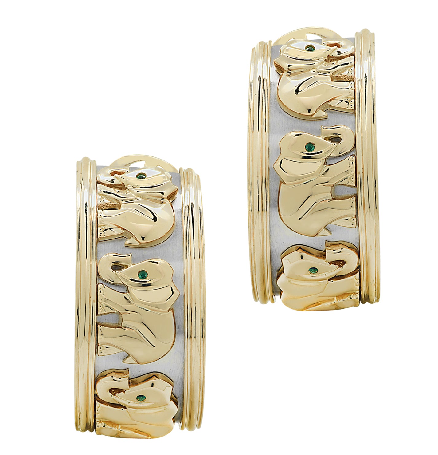 Cartier Nouvelle Joaillerie Egypte Elephant Hoop Earrings-V47219