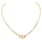 Timeless 18K Yellow Gold & 0.95 Carat Diamond Necklace by Vivid Diamonds, featuring a luxurious design with delicate links and a stunning diamond detail.